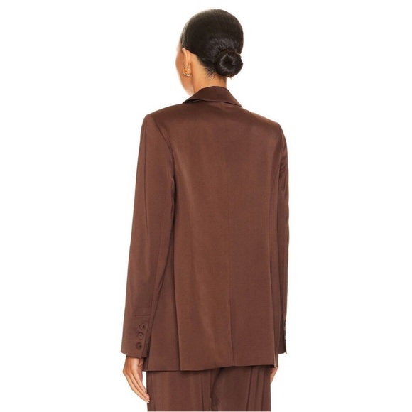 Favorite Daughter Peak Lapel Satin Blazer Jacket Large - Picture 5 of 13